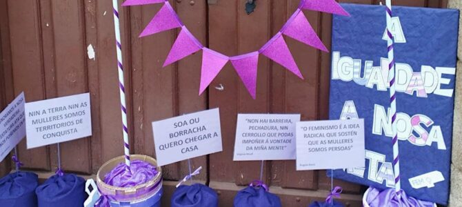 Colaboración con FEMForte para a Andaina Feminista: “Camiñando xuntas cara o 8M”
