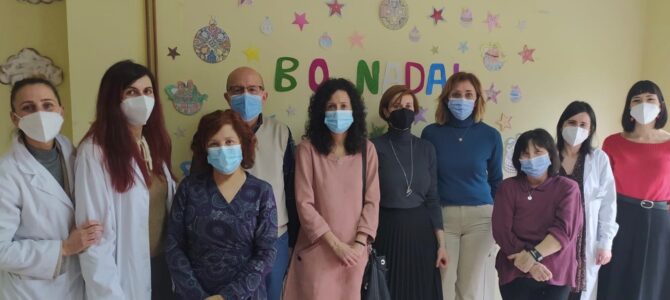 Almorzo de Nadal e visita de Katy Varela e Raquel Arias